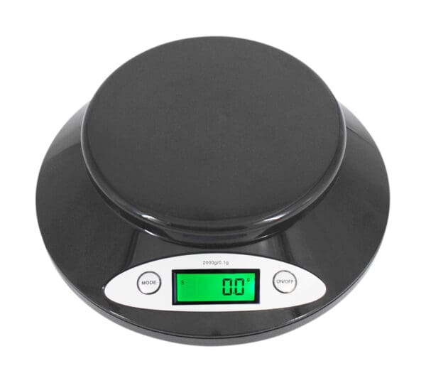 A VOM 2000 Bowl Kitchen Scale on a white background.