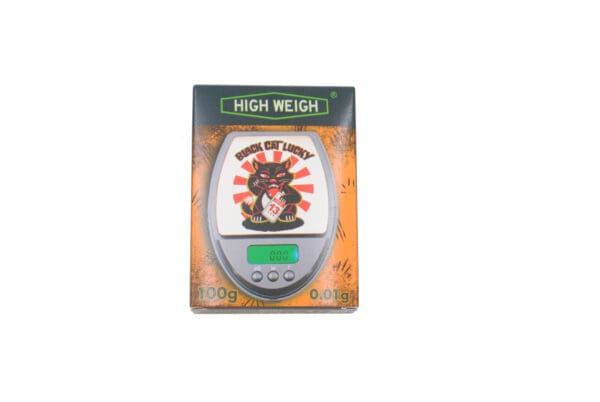 A package of Black Cat 100 Digital Pocket Scale.