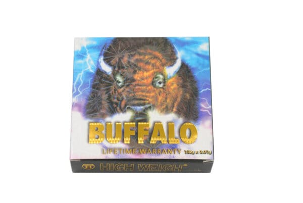 A BUFFALO 150 Digital Pocket Scale playing card with lightning on it.